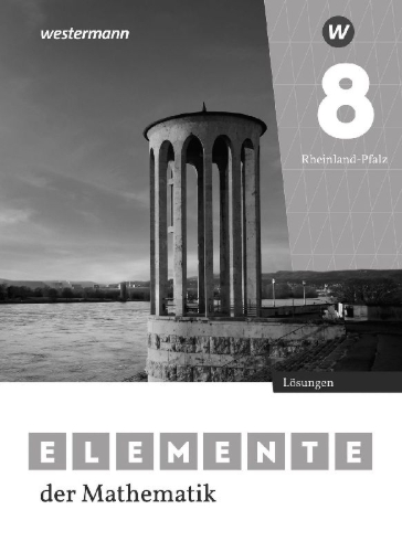 Buchcover und Innenansicht für das Buch: Elemente der Mathematik SI 8. Lösungen. Für Rheinland-Pfalz