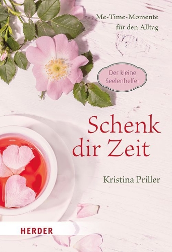 Buchcover und Innenansicht für das Buch: Schenk dir Zeit - Me-Time-Momente für den Alltag