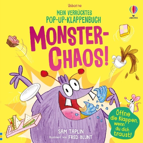 Buchcover und Innenansicht für das Buch: Mein verrücktes Pop-up-Klappenbuch: Monster-Chaos!