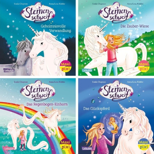 Buchcover und Innenansicht für das Buch: Maxi-Pixi-4er-Set 131: Neues von Sternenschweif (4x1 Exemplar)