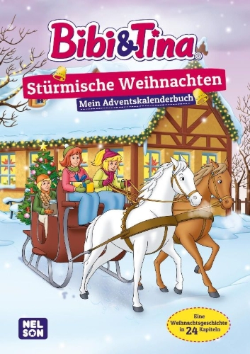 Buchcover und Innenansicht für das Buch: Bibi & Tina: Stürmische Weihnachten