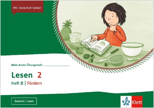 Buchcover und Innenansicht für das Buch: Mein Anoki-Übungsheft. Lesen 2. Heft B | Fördern. Übungsheft Klasse 2