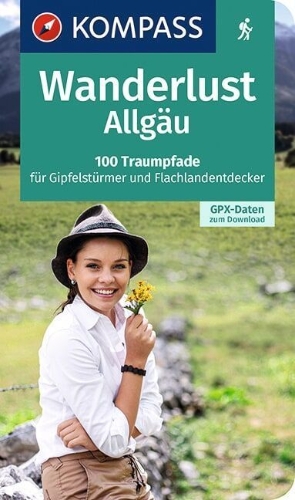 Buchcover und Innenansicht für das Buch: KOMPASS Wanderlust Allgäu