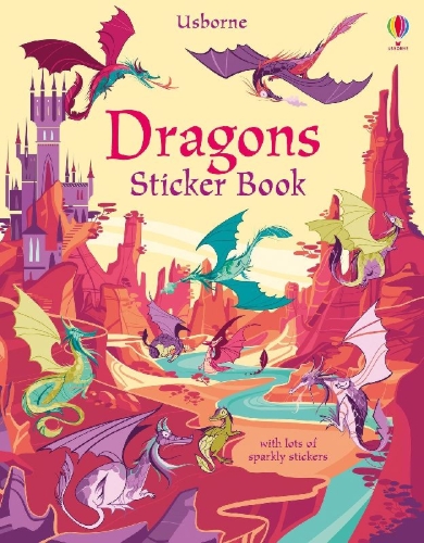 Buchcover und Innenansicht für das Buch: Dragons Sticker Book