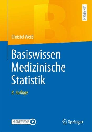 Buchcover und Innenansicht für das Buch: Basiswissen Medizinische Statistik