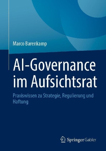 Buchcover und Innenansicht für das Buch: AI-Governance im Aufsichtsrat