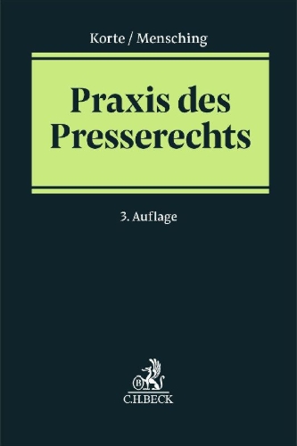 Buchcover und Innenansicht für das Buch: Praxis des Presserechts