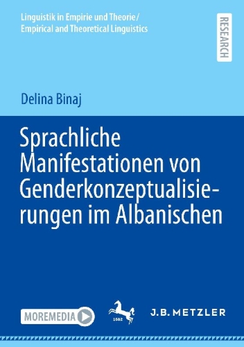 Buchcover und Innenansicht für das Buch: Sprachliche Manifestationen von Genderkonzeptualisierungen im Albanischen