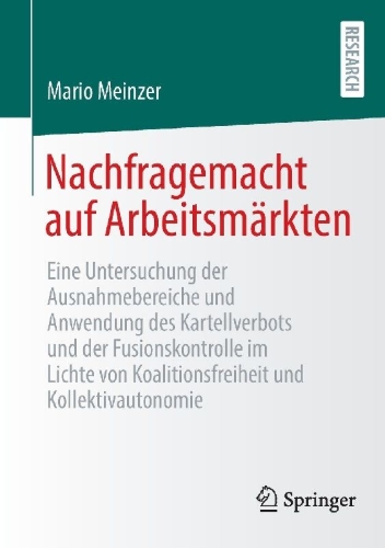 Buchcover und Innenansicht für das Buch: Nachfragemacht auf Arbeitsmärkten
