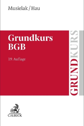 Buchcover und Innenansicht für das Buch: Grundkurs BGB