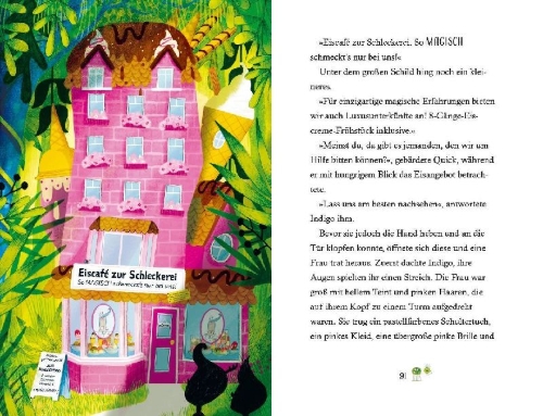 Buchcover und Innenansicht für das Buch: Indigo Wilde and the Unknown Wilderness