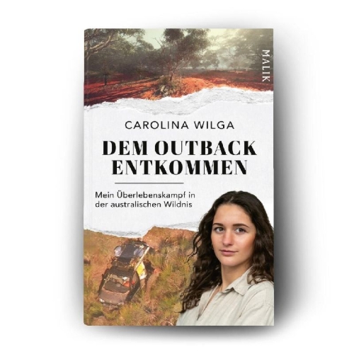 Buchcover und Innenansicht für das Buch: Dem Outback entkommen