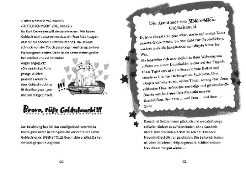 Buchcover und Innenansicht für das Buch: Der Tiersitter-Club - Alles für die Katz