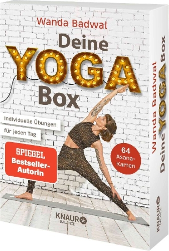 Buchcover und Innenansicht für das Buch: Deine Yoga-Box