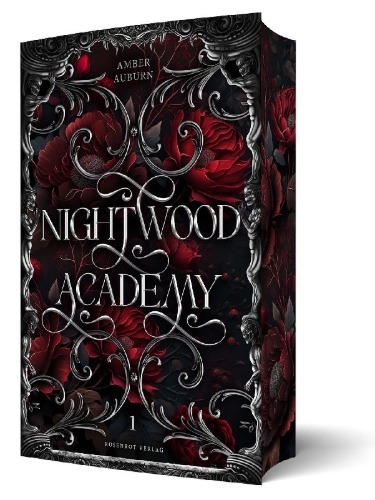 Buchcover und Innenansicht für das Buch: Nightwood Academy 1 - Dark Romantasy Serie