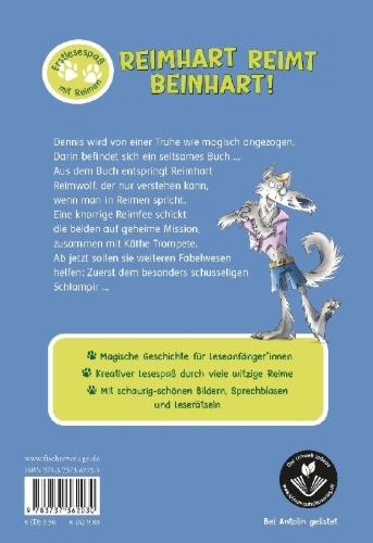 Buchcover und Innenansicht für das Buch: Reimhart Reimwolf - Dicke Luft in der Schlampir-Gruft