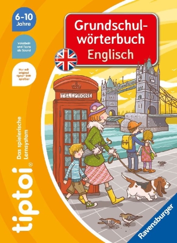 Buchcover und Innenansicht für das Buch: tiptoi® - Grundschulwörterbuch Englisch