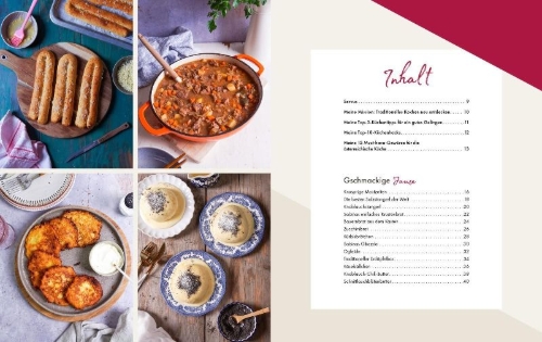 Buchcover und Innenansicht für das Buch: Schmankerlzeit