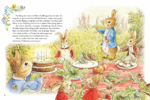 Buchcover und Innenansicht für das Buch:  The World of Peter Rabbit - A Tale of Four Seasons