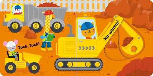 Buchcover und Innenansicht für das Buch: Babys erstes Schiebebuch: Fahrzeuge