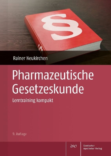 Buchcover und Innenansicht für das Buch: Pharmazeutische Gesetzeskunde