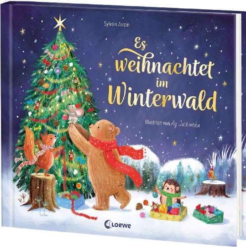 Buchcover und Innenansicht für das Buch: Le sapin de Noel des quatres amis