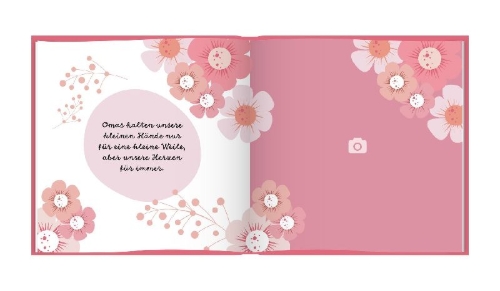 Buchcover und Innenansicht für das Buch: Das Erinnerungsbuch für die beste Oma der Welt. Ausfüllbuch zum Verschenken für die Oma zum Geburtstag, oder Muttertag. Liebevolle Geschenkidee für Oma von Enkeltochter und Enkelsohn. Geschenkbuch