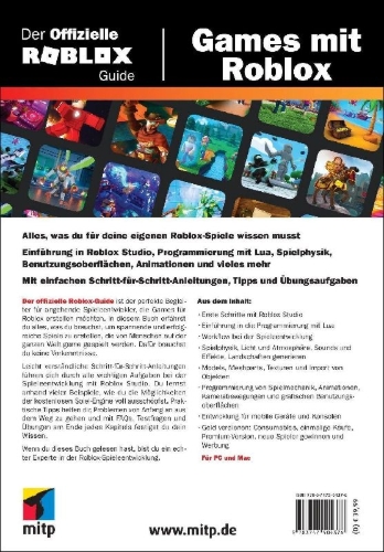 Buchcover und Innenansicht für das Buch: Games mit Roblox