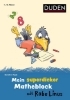 Buchcover und Innenansicht für das Buch: Mein superdicker Matheblock mit Rabe Linus