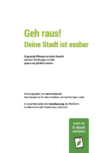 Buchcover und Innenansicht für das Buch: Geh raus! Deine Stadt ist essbar