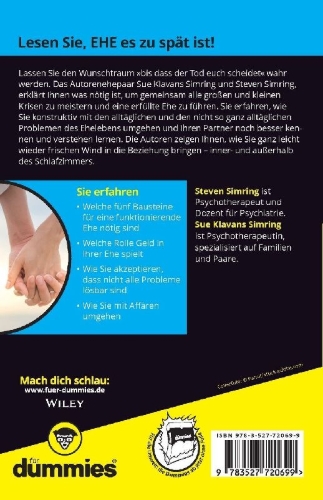 Buchcover und Innenansicht für das Buch: Glücklich verheiratet für Dummies