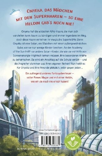 Buchcover und Innenansicht für das Buch: Onyeka and the Academy of the Sun