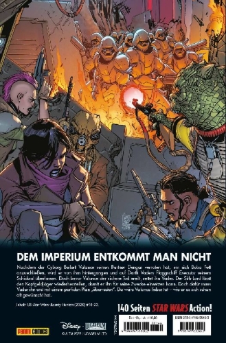 Buchcover und Innenansicht für das Buch: Sacks, E: Star Wars Comics: Kopfgeldjäger IV - Crimson Reign