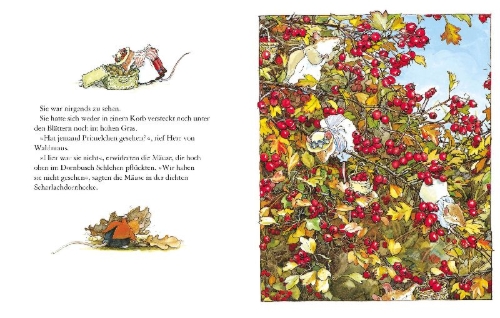 Buchcover und Innenansicht für das Buch: A year in Brambly Hedge