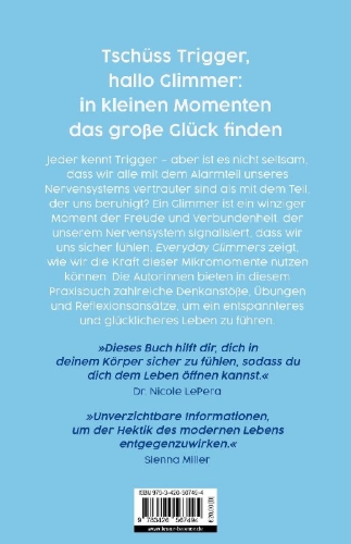 Buchcover und Innenansicht für das Buch: Glimmers.The daily micro-moments that add up to your biggest life
