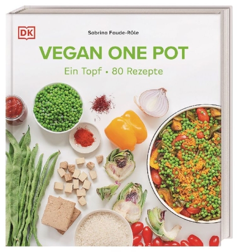 Buchcover und Innenansicht für das Buch: Vegan One Pot