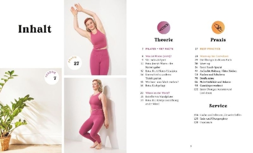 Buchcover und Innenansicht für das Buch: Wandpilates