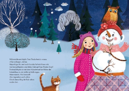 Buchcover und Innenansicht für das Buch: Schneefunkelwunder