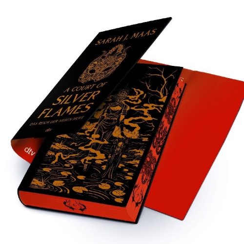 Buchcover und Innenansicht für das Buch: A Court of Silver Flames