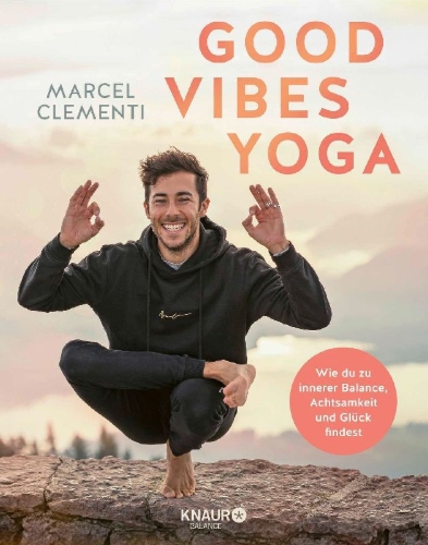 Buchcover und Innenansicht für das Buch: Good Vibes Yoga