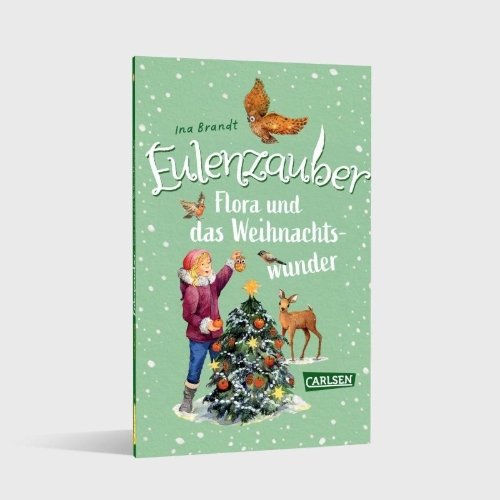 Buchcover und Innenansicht für das Buch: Eulenzauber: Flora und das Weihnachtswunder