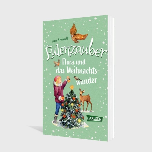 Buchcover und Innenansicht für das Buch: Eulenzauber: Flora und das Weihnachtswunder