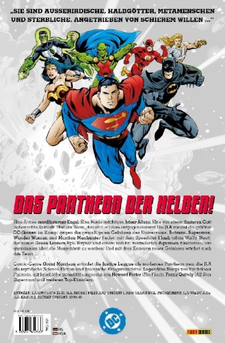 Buchcover und Innenansicht für das Buch: JLA #1-#17, #22-#23, JLA: Secret Files and Origins #1, New Year's Evil: Prometheus, JLA/ WILDC.A.T.S, Jla: Earth 2, Secret Origins #46