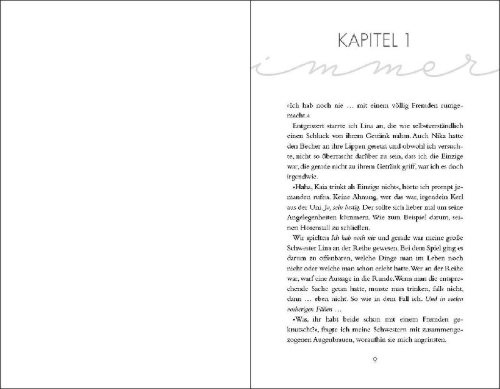 Buchcover und Innenansicht für das Buch: Wann immer wir träumen (Immer-Trilogie, Band 2)
