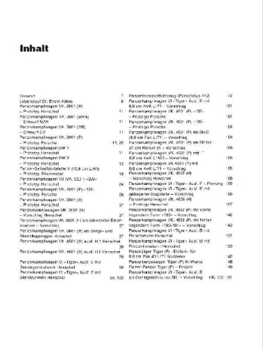Buchcover und Innenansicht für das Buch: Panzer VI Tiger und seine Abarten