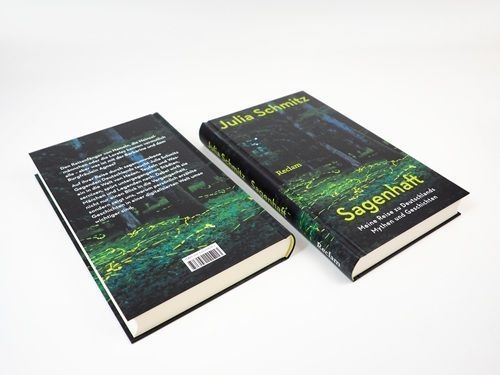 Buchcover und Innenansicht für das Buch: Sagenhaft. Meine Reise zu Deutschlands Mythen und Geschichten