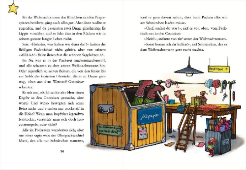 Buchcover und Innenansicht für das Buch: Wie die Wichtelinnen Weihnachten retteten