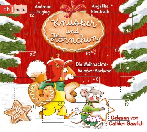 Buchcover und Innenansicht für das Buch: Knusper und Hörnchen - Die Weihnachts-Wunder-Bäckerei