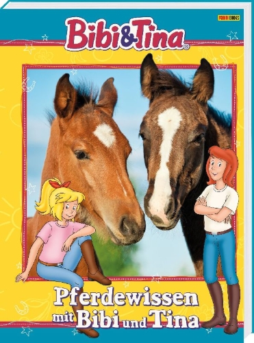 Buchcover und Innenansicht für das Buch: Bibi & Tina: Pferdewissen mit Bibi & Tina