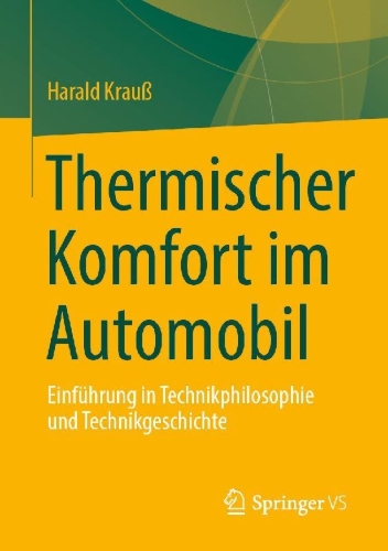 Buchcover und Innenansicht für das Buch: Thermischer Komfort im Automobil